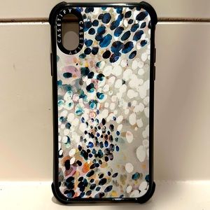 CASETiFY Ultra Impact Case for iPhone X, Watercolor Spots Print, barely used